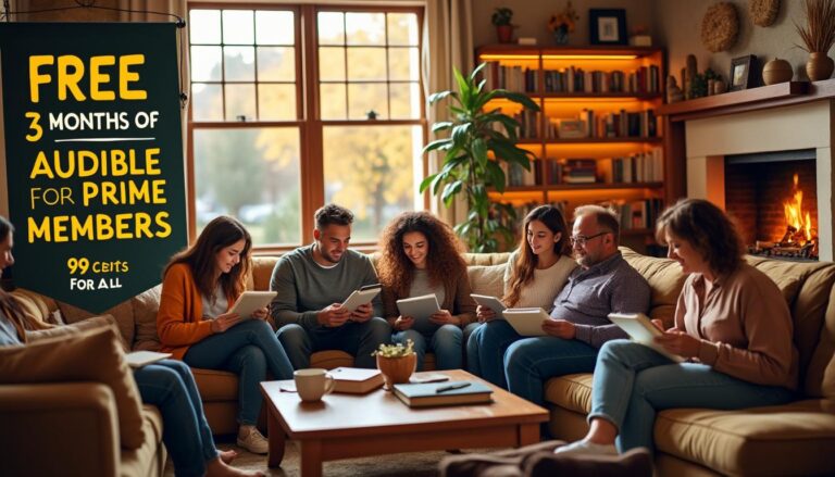 découvrez les avantages d'audible : les membres prime bénéficient de trois mois gratuits, tandis que les non-membres peuvent s'inscrire pour seulement 99 centimes. ne manquez pas l'opportunité d'explorer des milliers de livres audio et de podcasts !