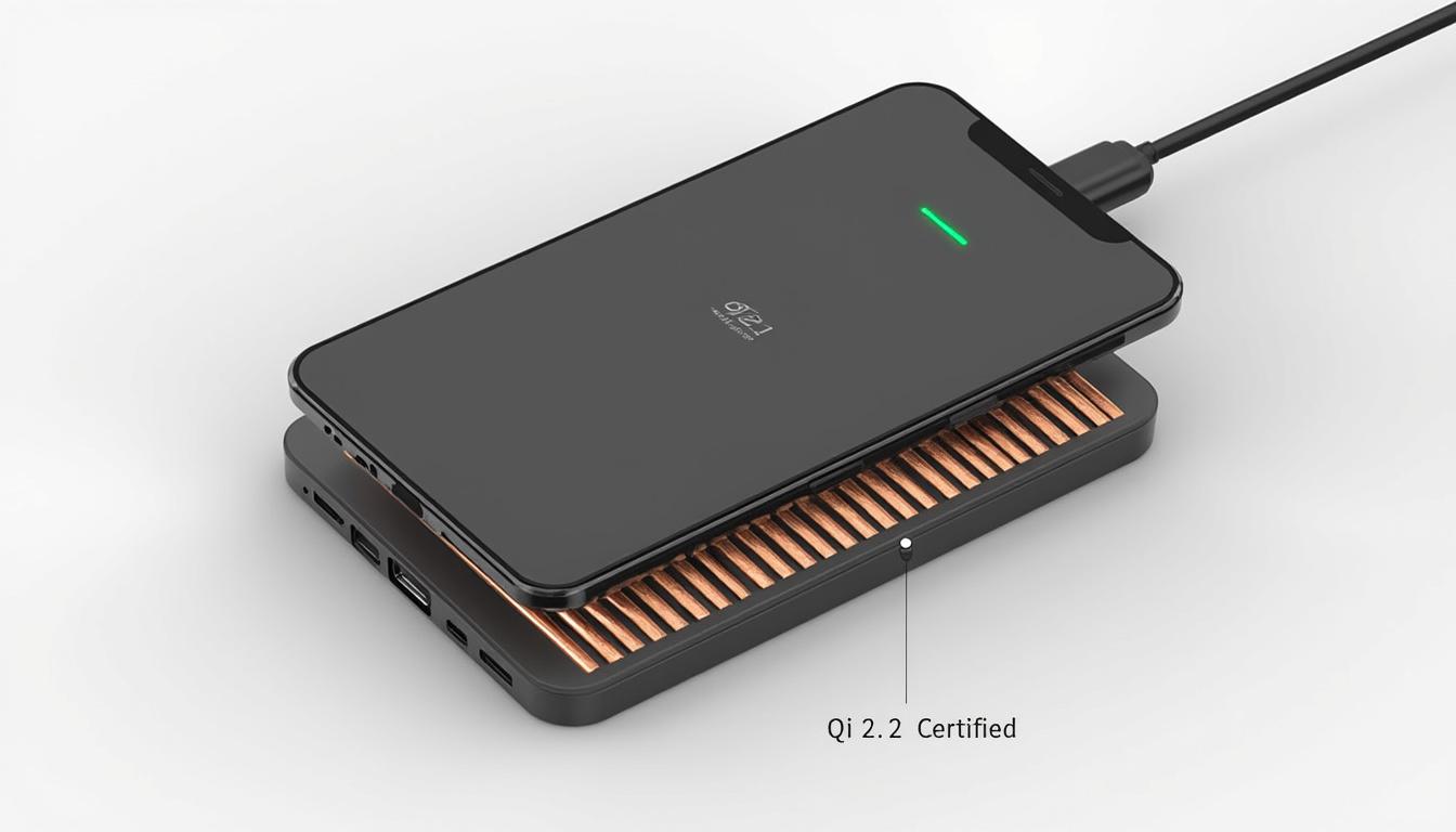 découvrez l'iphone 17, qui intègre une puissance de charge magsafe de 25 watts grâce au nouveau standard qi 2.2. profitez d'une expérience de chargement rapide et efficace pour rester connecté plus longtemps.