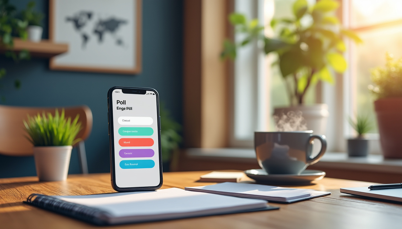 créez facilement des sondages interactifs directement dans votre application de messagerie. simplifiez la prise de décision avec des outils intuitifs et rapides à utiliser.