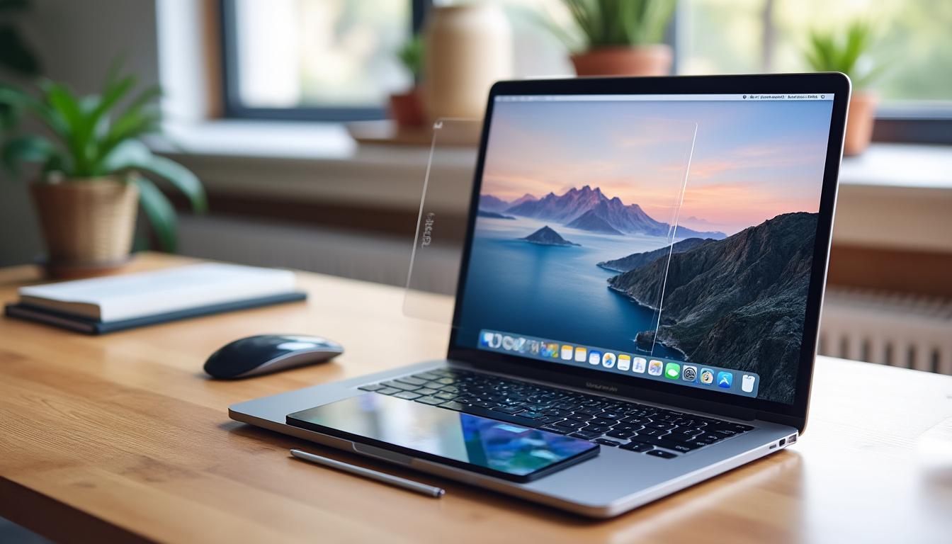 découvrez intricuit magic screen, l’accessoire snap-on innovant qui transforme votre macbook en un écran tactile interactif et pratique.