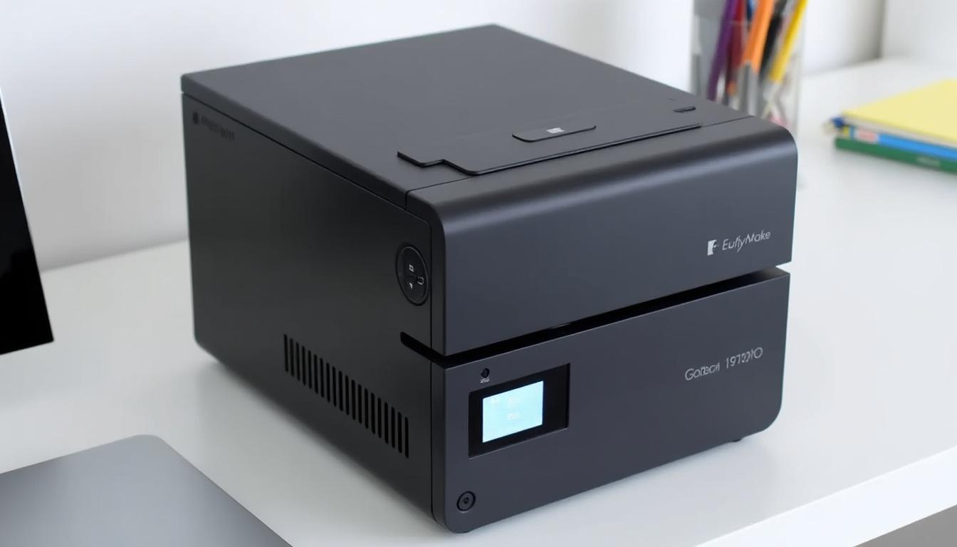 découvrez l'eufymake e1, la première imprimante uv compacte spécialement conçue pour un usage domestique. lancement officiel d'un appareil innovant alliant performance et praticité pour vos projets créatifs à la maison.