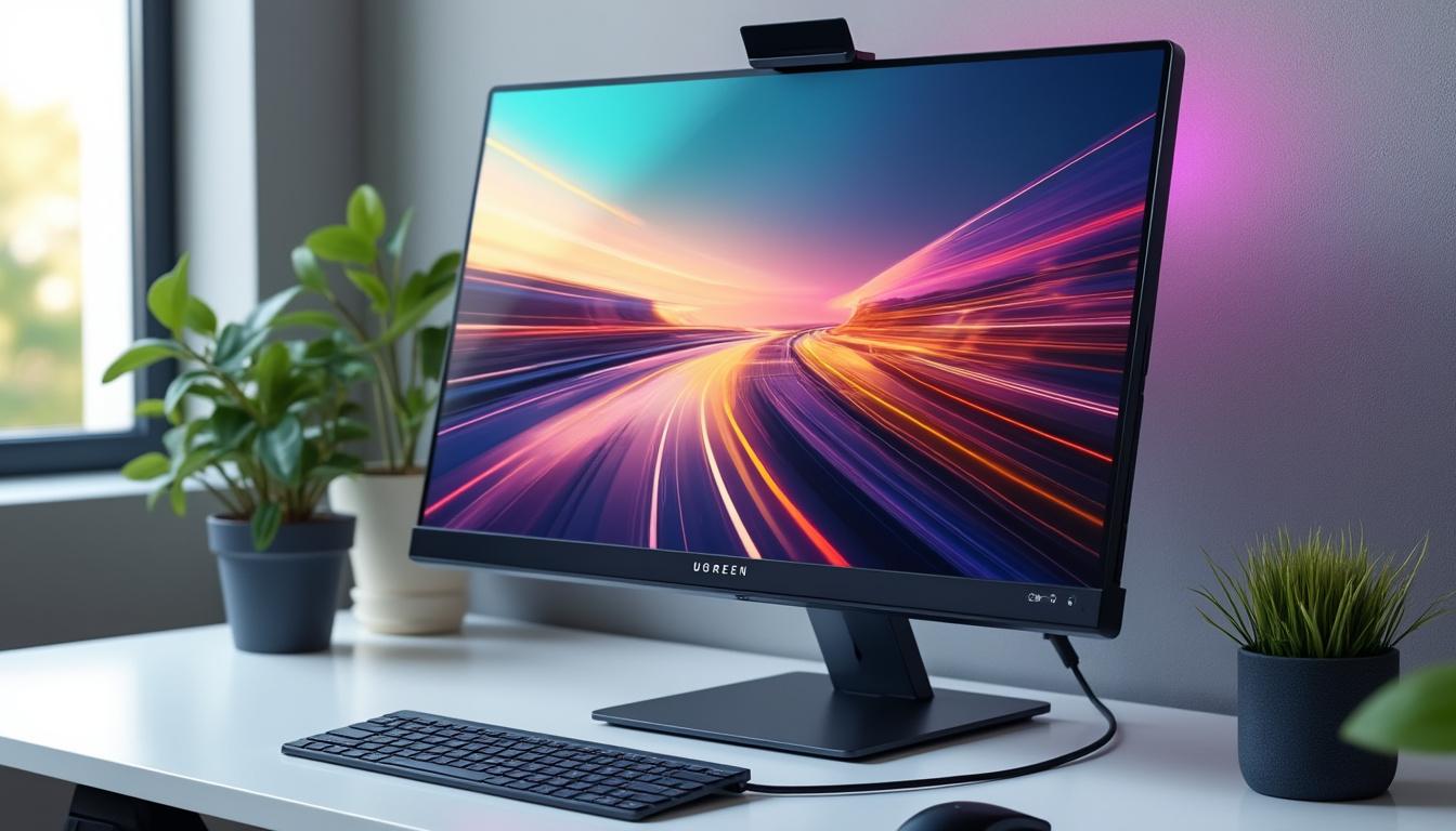 découvrez le nouveau moniteur 16 pouces d'ugreen offrant une fréquence de 165 hz et une connectivité usb-c pour une expérience visuelle fluide et polyvalente.