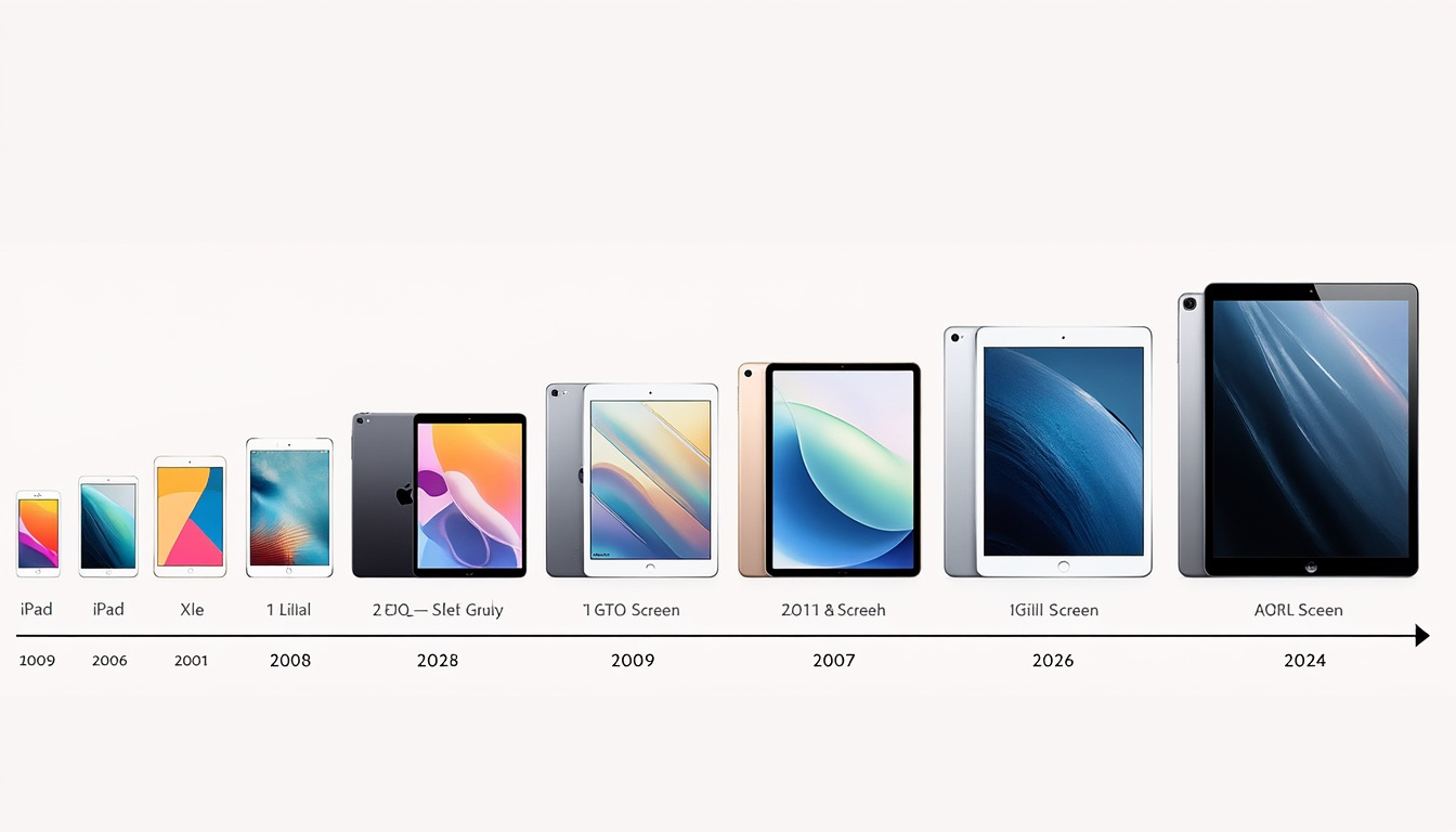 explorez tous les modèles d'ipad jamais créés à travers une infographie interactive unique qui présente leur évolution et caractéristiques.