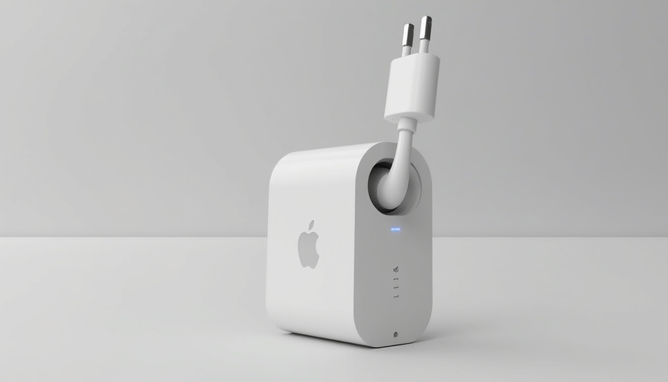 découvrez le nouveau chargeur dynamic power d'apple avec sa prise rétractable innovante, alliant praticité et design élégant pour une recharge optimale.