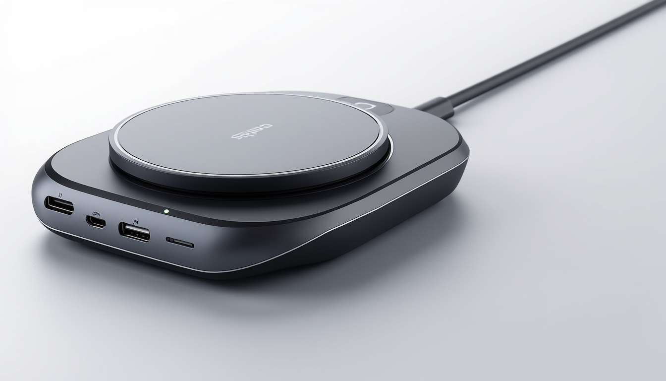 découvrez le nouveau chargeur dynamic power d'apple, équipé d'une prise rétractable innovante pour un design compact et pratique, alliant performance et modernité.